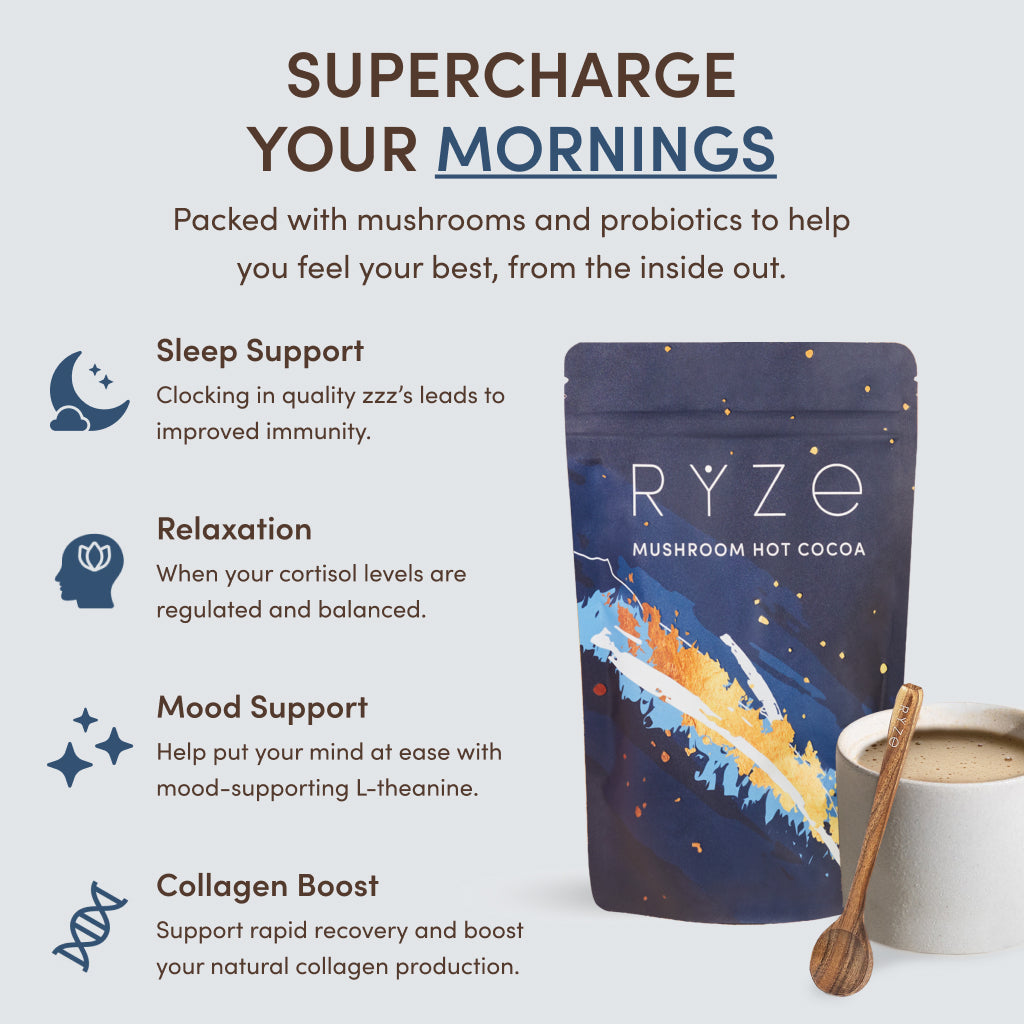 RYZE Nighttime Mushroom Cocoa Starter Bag T6