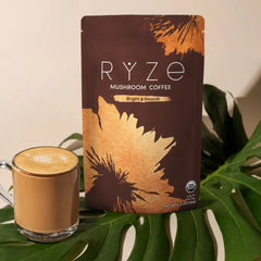 RYZE Mushroom Coffee — Organic Instant Coffee with Cordyceps & Reishi, 30 Servings Z9