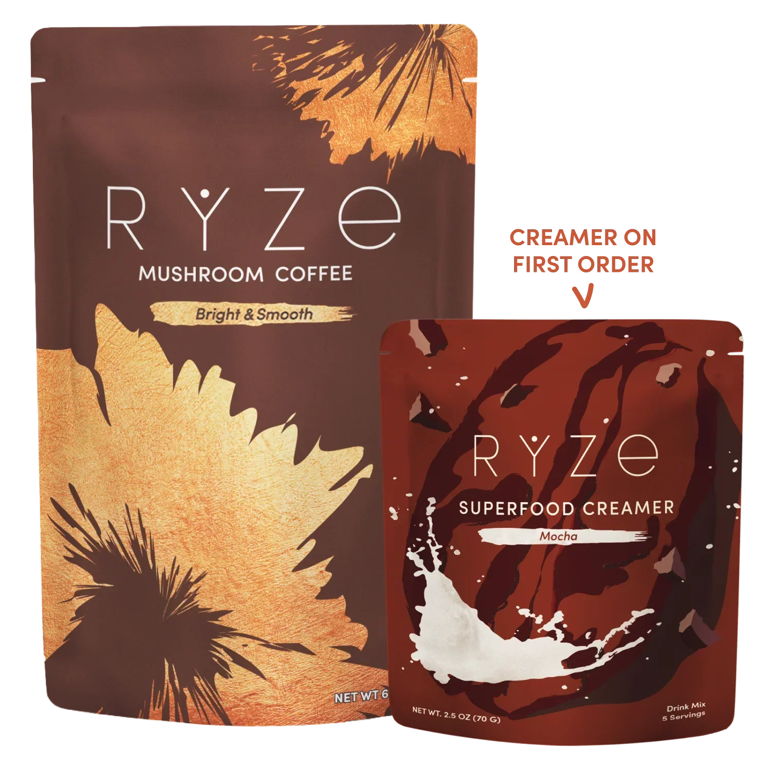 Mushroom Coffee + Mocha Creamer Set W5