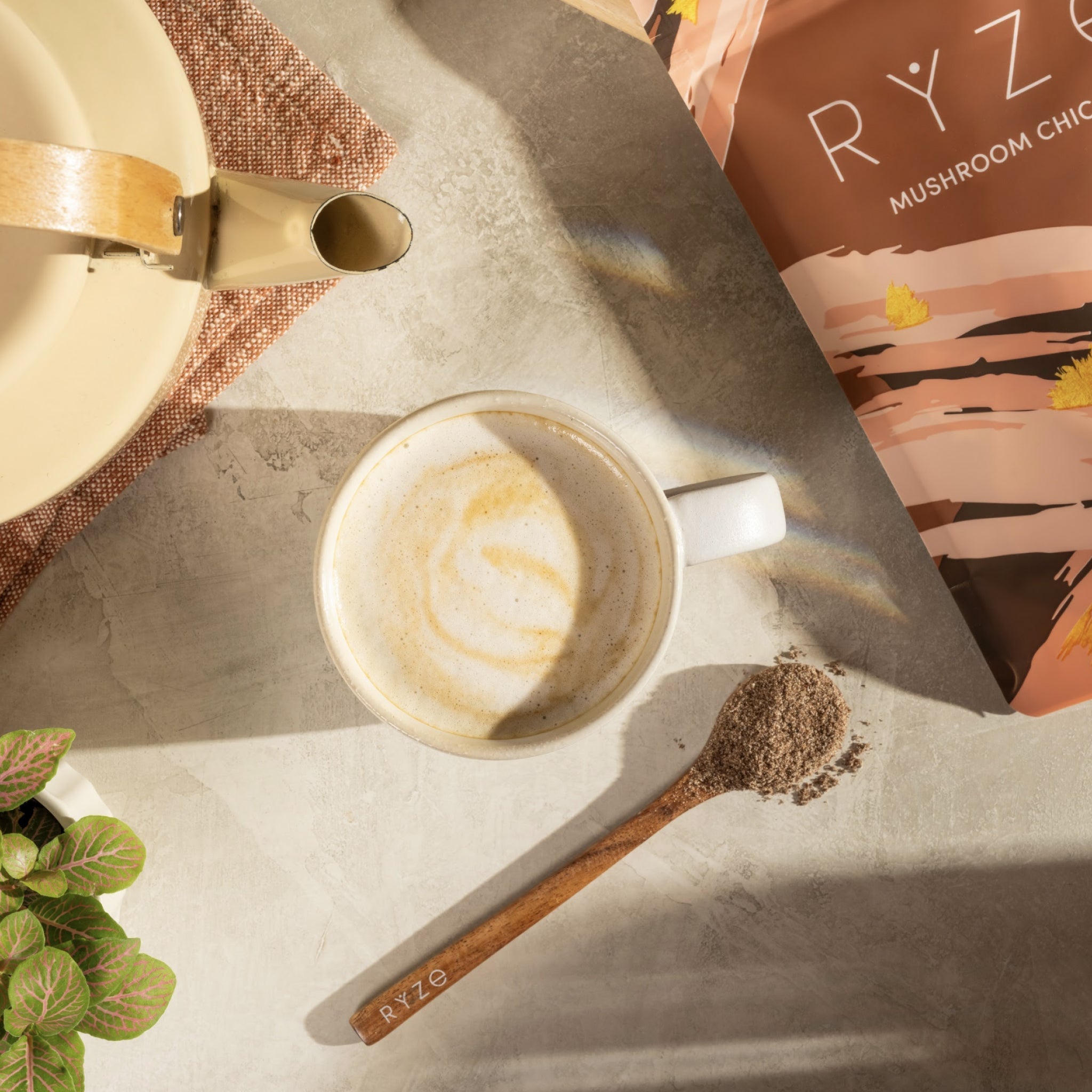 RYZE Mushroom Chicory — Organic Instant Chicory with Shitake & Lions mane, 30 Servings G8