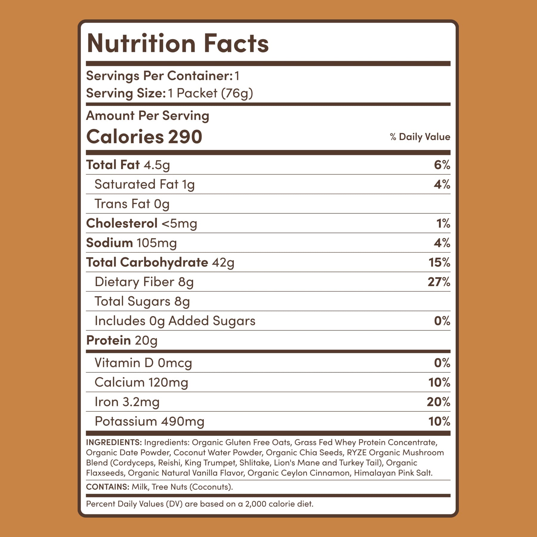 Mushroom Overnight Oats (14 Servings) V5