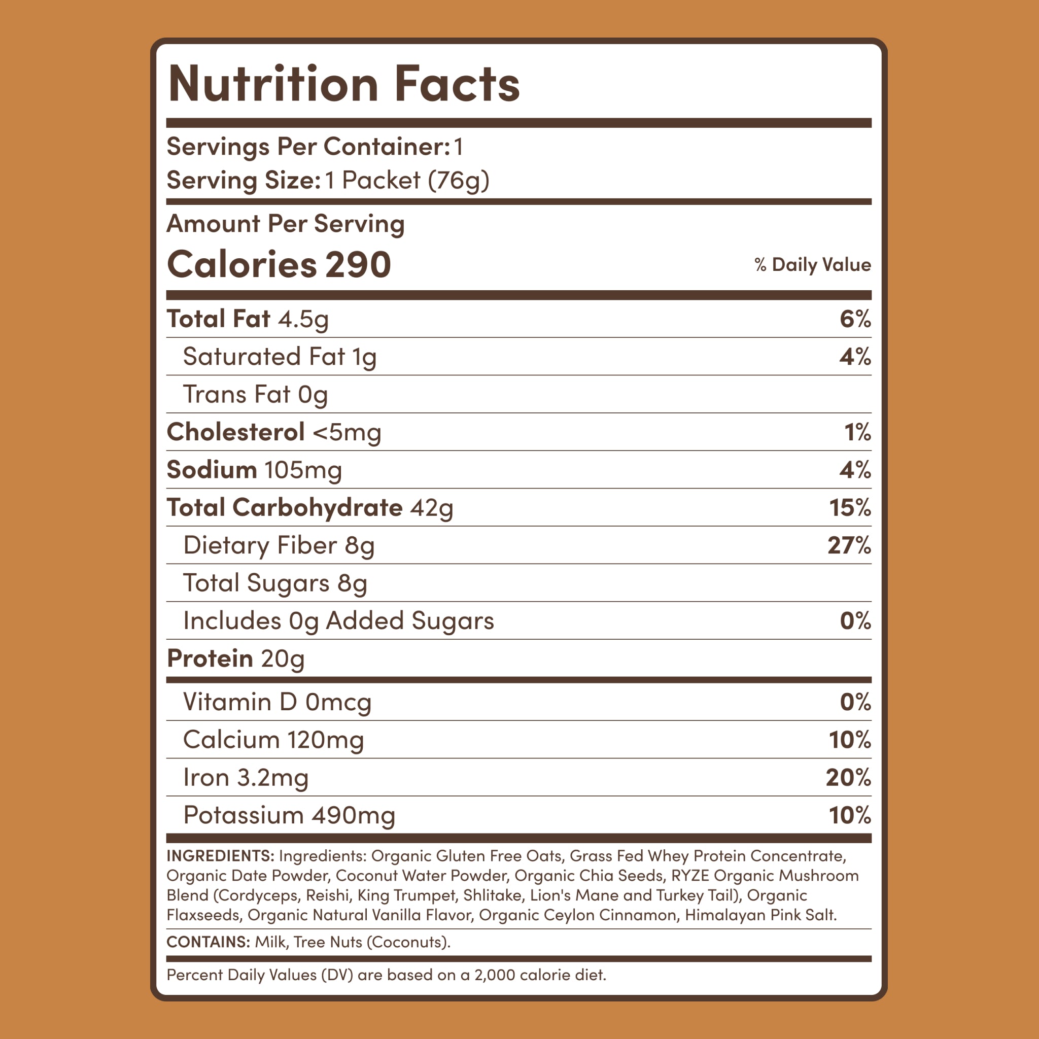 Mushroom Overnight Oats (14 Servings) V5