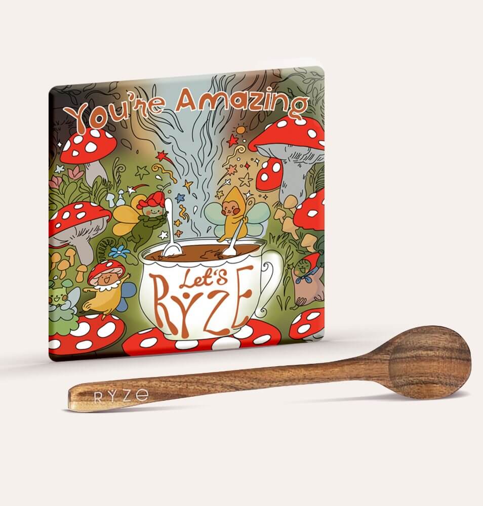 Mushroom Magnet + Acacia Spoon C3
