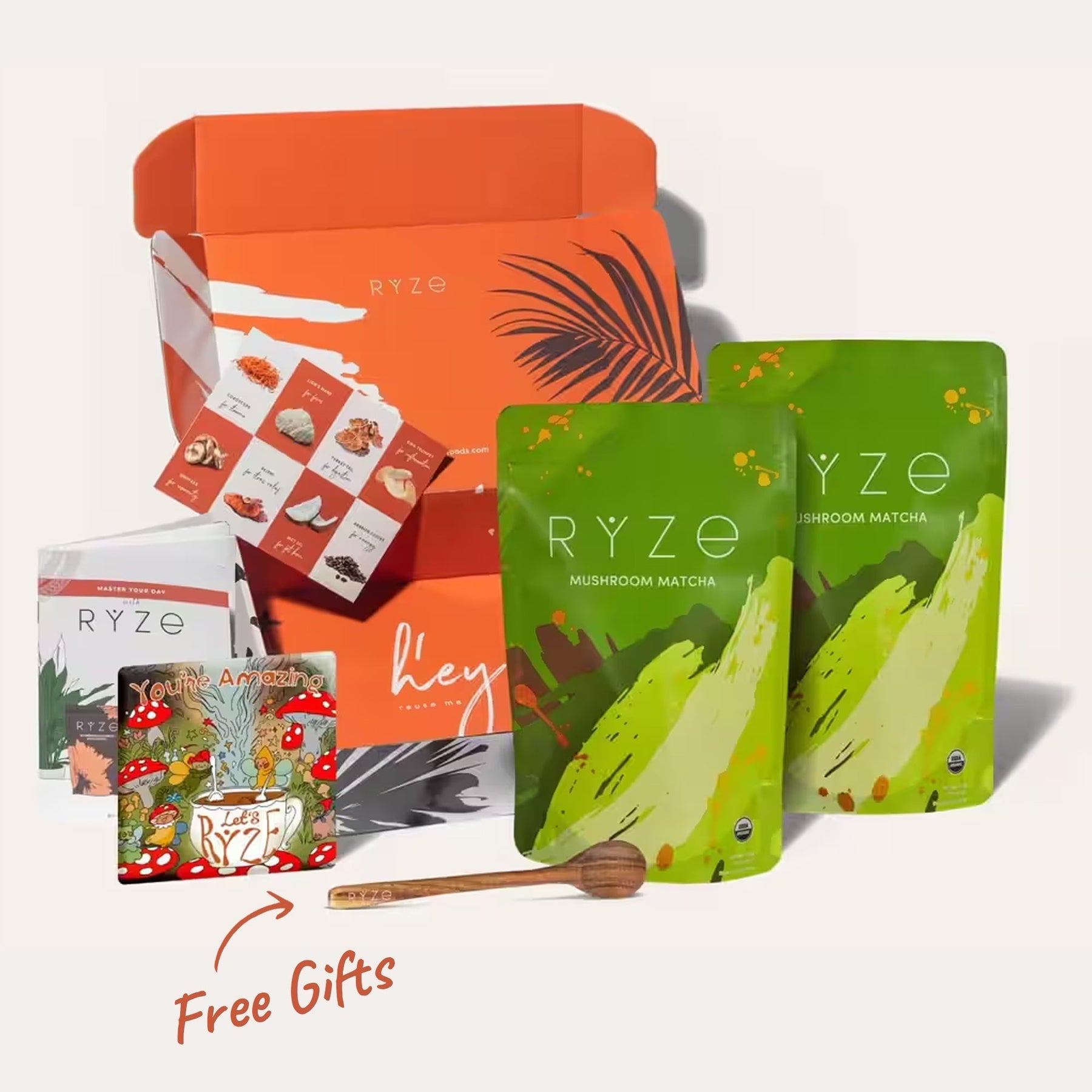 RYZE Organic Mushroom Matcha Starter Kit (60 servings) F6