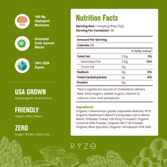 RYZE Organic Mushroom Matcha Starter Kit (60 servings) F6