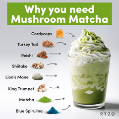 RYZE Organic Mushroom Matcha Starter Kit (60 servings) F6