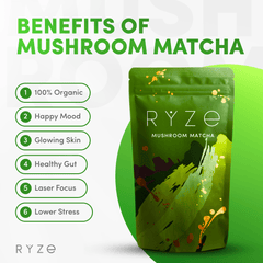 RYZE Organic Mushroom Matcha Starter Kit (60 servings) F6